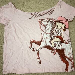 Pink Kids Shirt with Cartoon Print